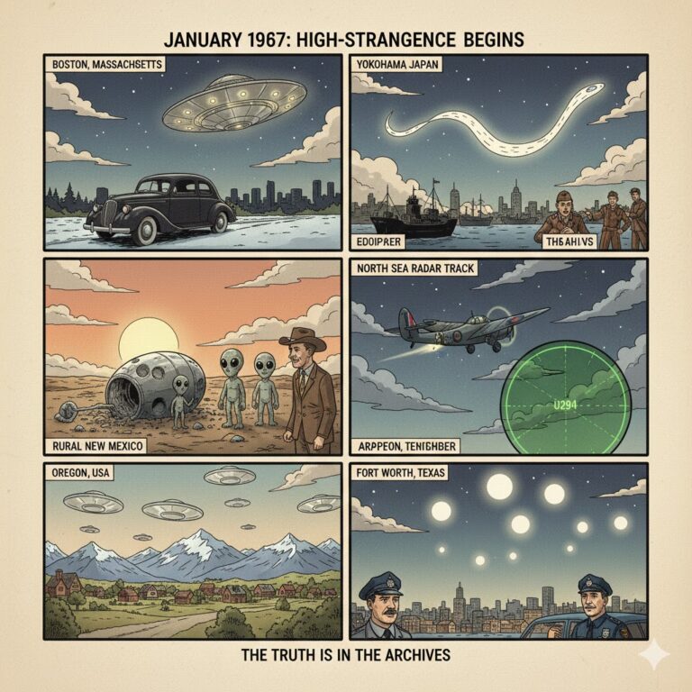 January 1947 UFO Sightings Archive Collage