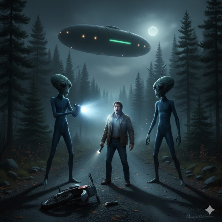 1987 North Canol Road Abduction: Reconstruction of the cigar-shaped UFO and 'scoop marks' on the witness's hands.