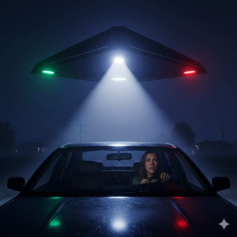 Silent Triangle UFO Ramona California 2011 Spotlight