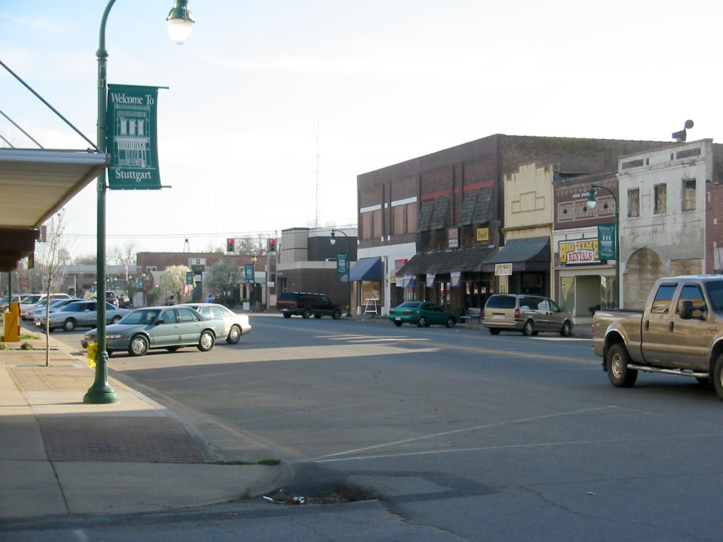Stuttgart_AR_main_street Think AboutIts