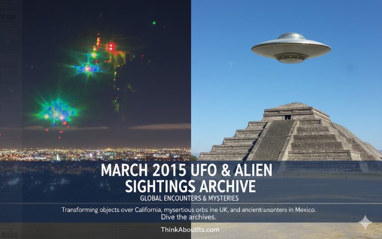 March 2015 UFO sightings archive featuring Mexico pyramid UFO and California aerial anomalies.
