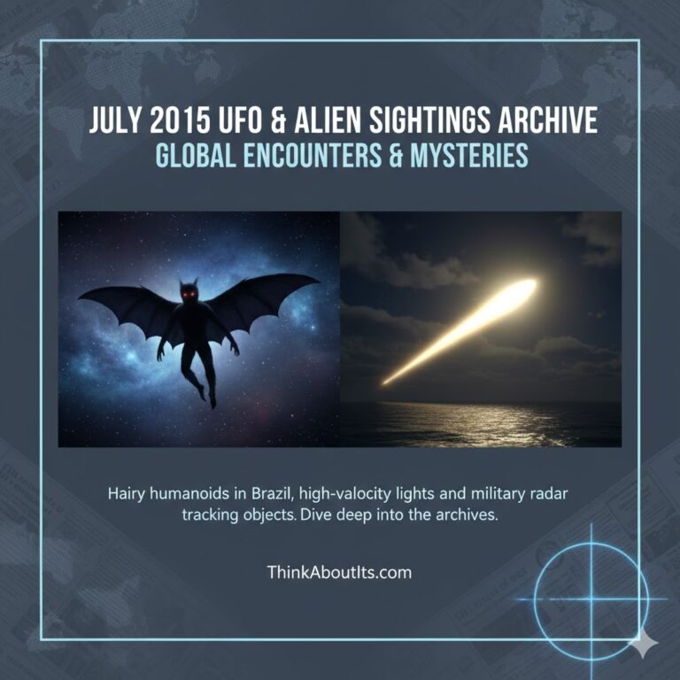 July 2015 UFO sightings archive - Global encounters including winged humanoids and aerial anomalies.