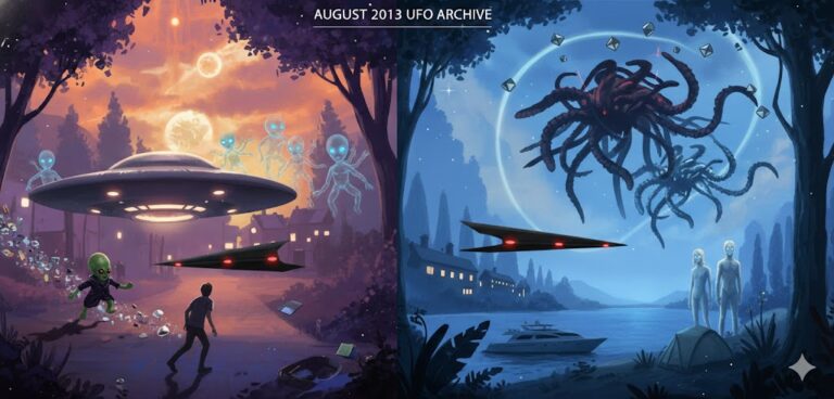 2003 UFO sighting archive featuring the Grappenhall silent triangle and St. Tropez multi-object photograph