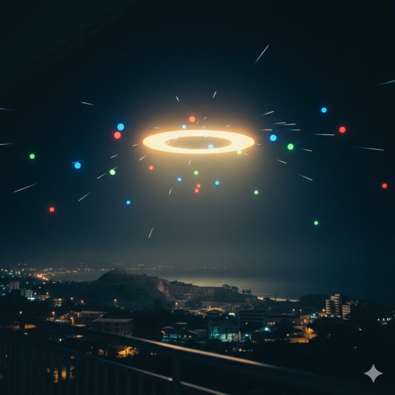 1975 Vitória Brazil UFO sighting yellowish brilliant ring and multi-colored lights