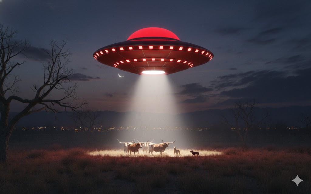 July 2014 Clarksville Pennsylvania UFO sighting red saucer with searchlight