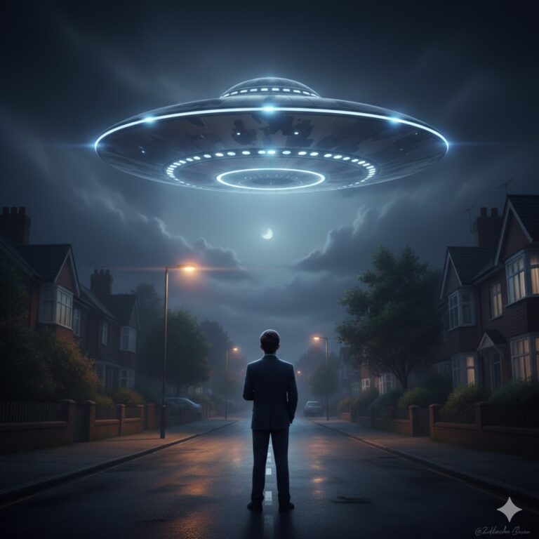 June 2014 London UFO sighting disc hovering below cloud level