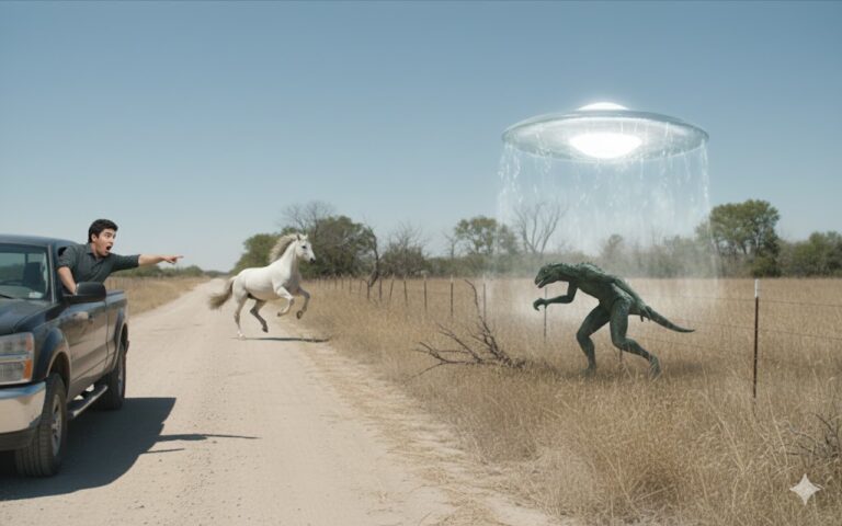 March 2014 DeSoto Texas reptilian creature and glowing bubble disc sighting