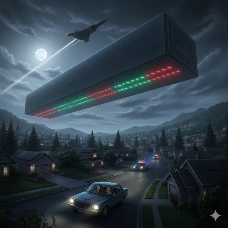 Santa Rosa California UFO sighting rectangular craft red and green blinking lights 2017