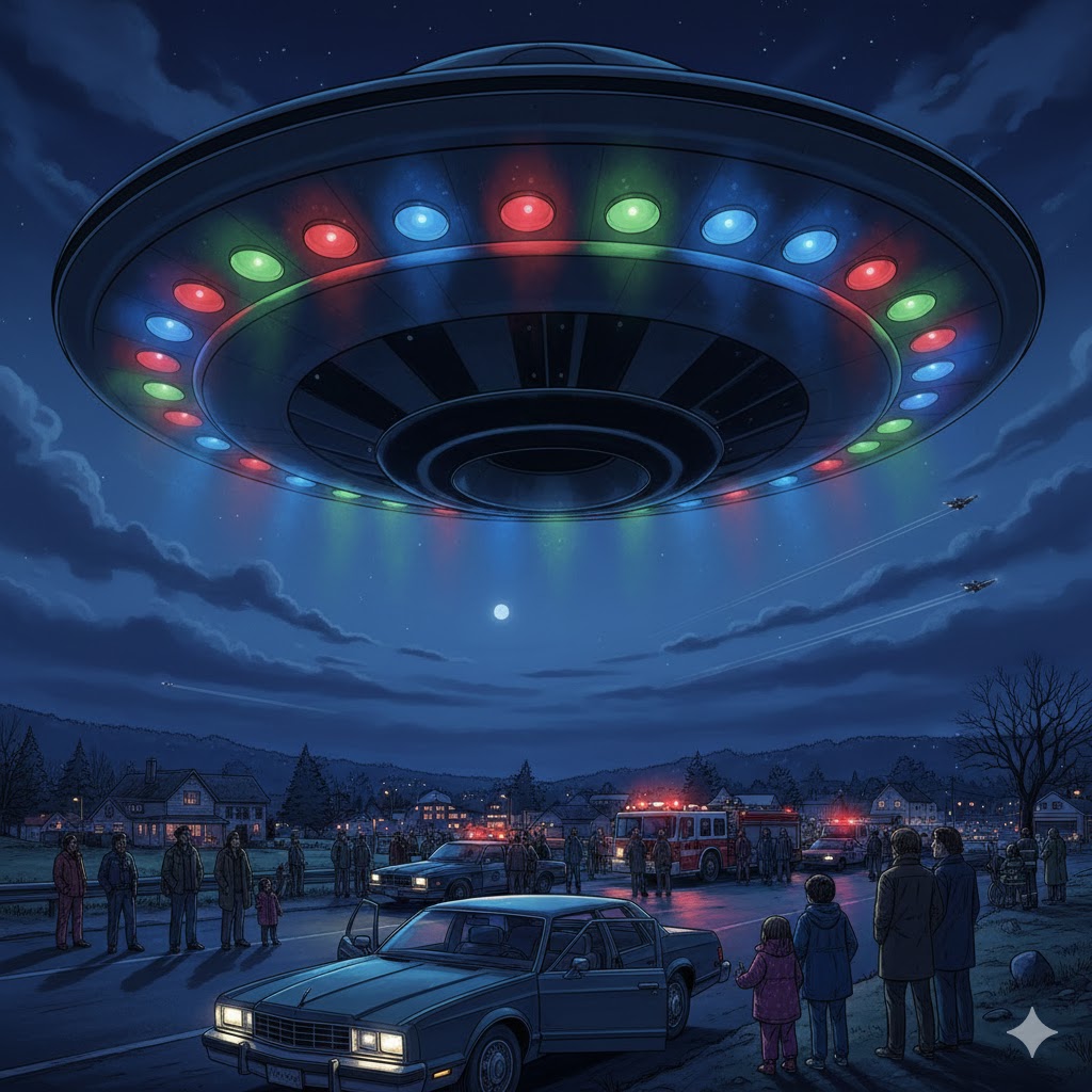 1984 Rosendale New York UFO mass sighting circular craft pulsating lights