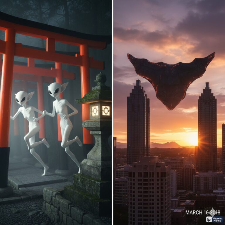 Kyoto shrine humanoid entities and Atlanta bat-shaped UFO sighting, March 2018