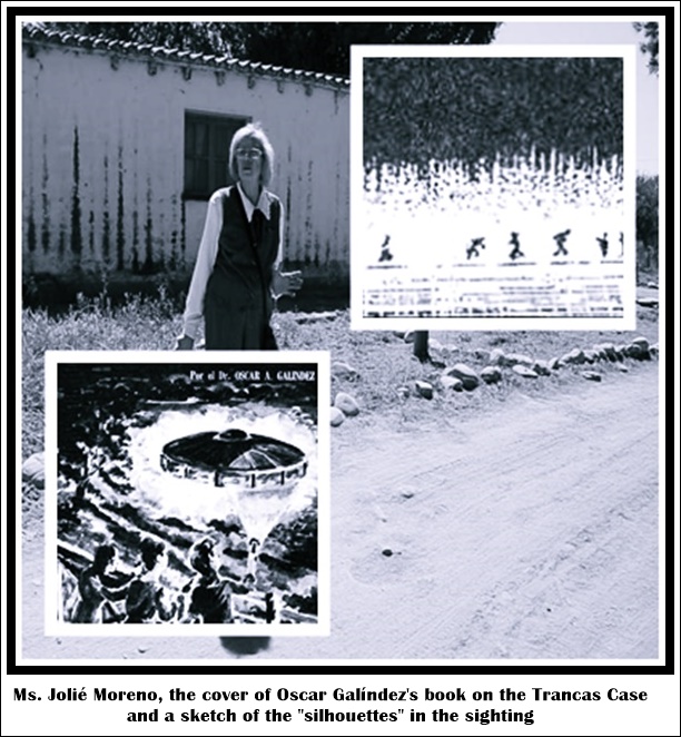 1963 Trancas Argentina UFO sighting Jolie Moreno and saucer illustration