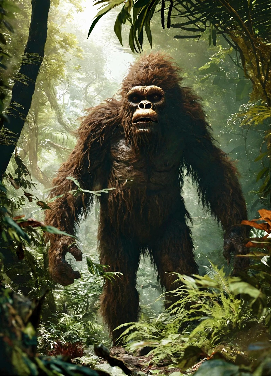ai generated, sasquatch, creature, nature, jungle, animal-8602455.jpg