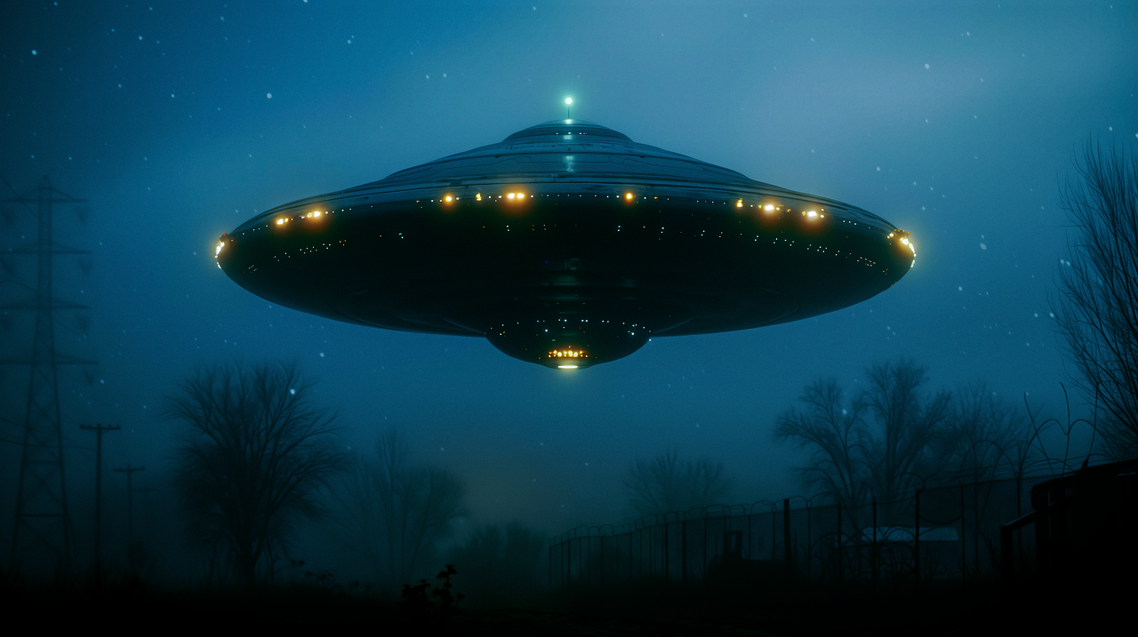 ai generated, ufo, flying saucer, spaceship, alien, space, extraterrestrial, spacecraft, sci-fi, science fiction, abduction, night, universe, sighting-8992235.jpg