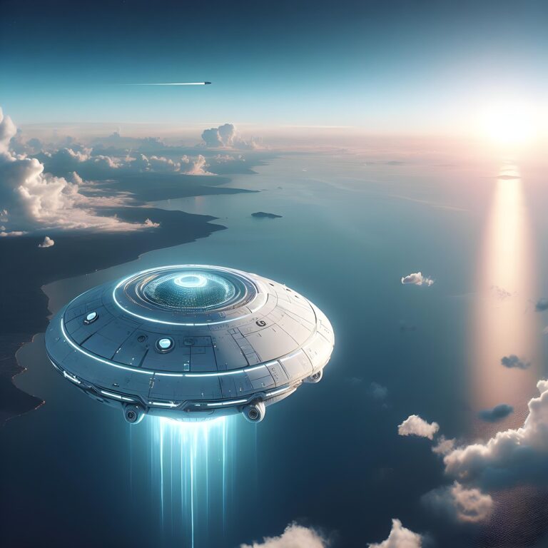 ai generated, ufo, flying saucer, spaceship, sci-fi, fantasy, nature, science fiction, technology, alien, space, spacecraft, futuristic, ocean, water-8703353.jpg