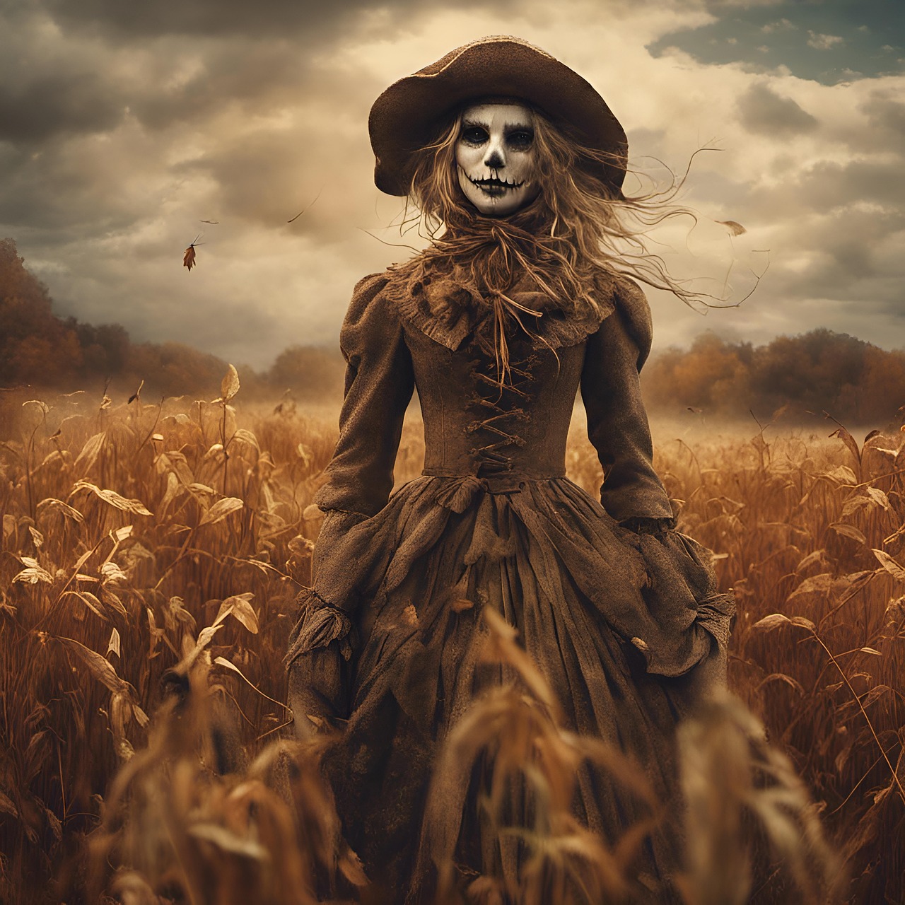 ai generated, woman, scarecrow, corn field, halloween, surreal, spooky, fantasy, scarecrow, scarecrow, scarecrow, scarecrow, scarecrow-8245755.jpg