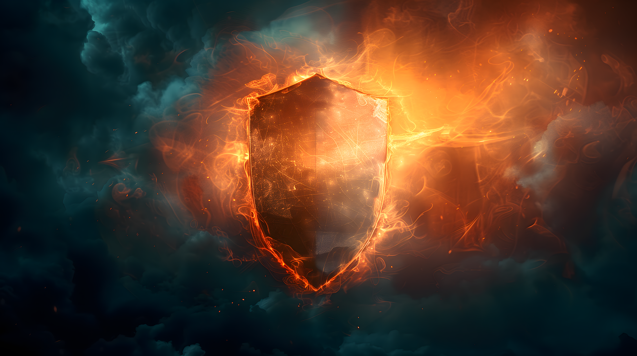 force, symbol, shield, resilience, endurance, defense, fight, coat of arms, shields, darling, nature, clouds, landscape, generated by ai-8761652.jpg