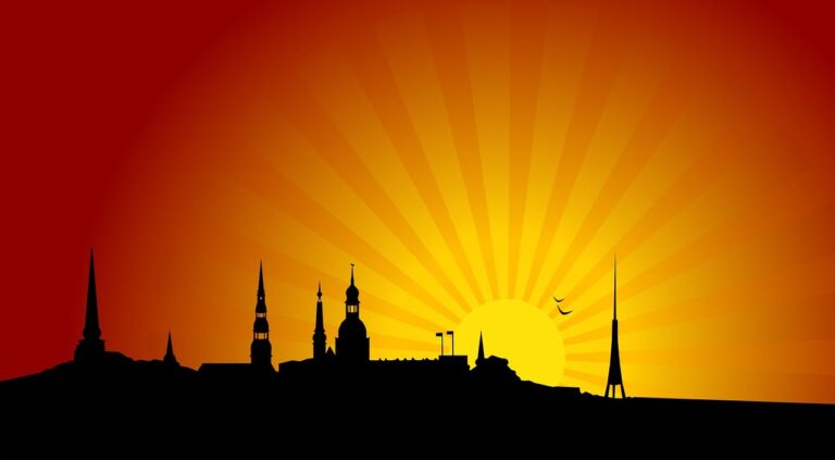 latvia, panorama, riga, silhouette, nature, sunrise-2026528.jpg