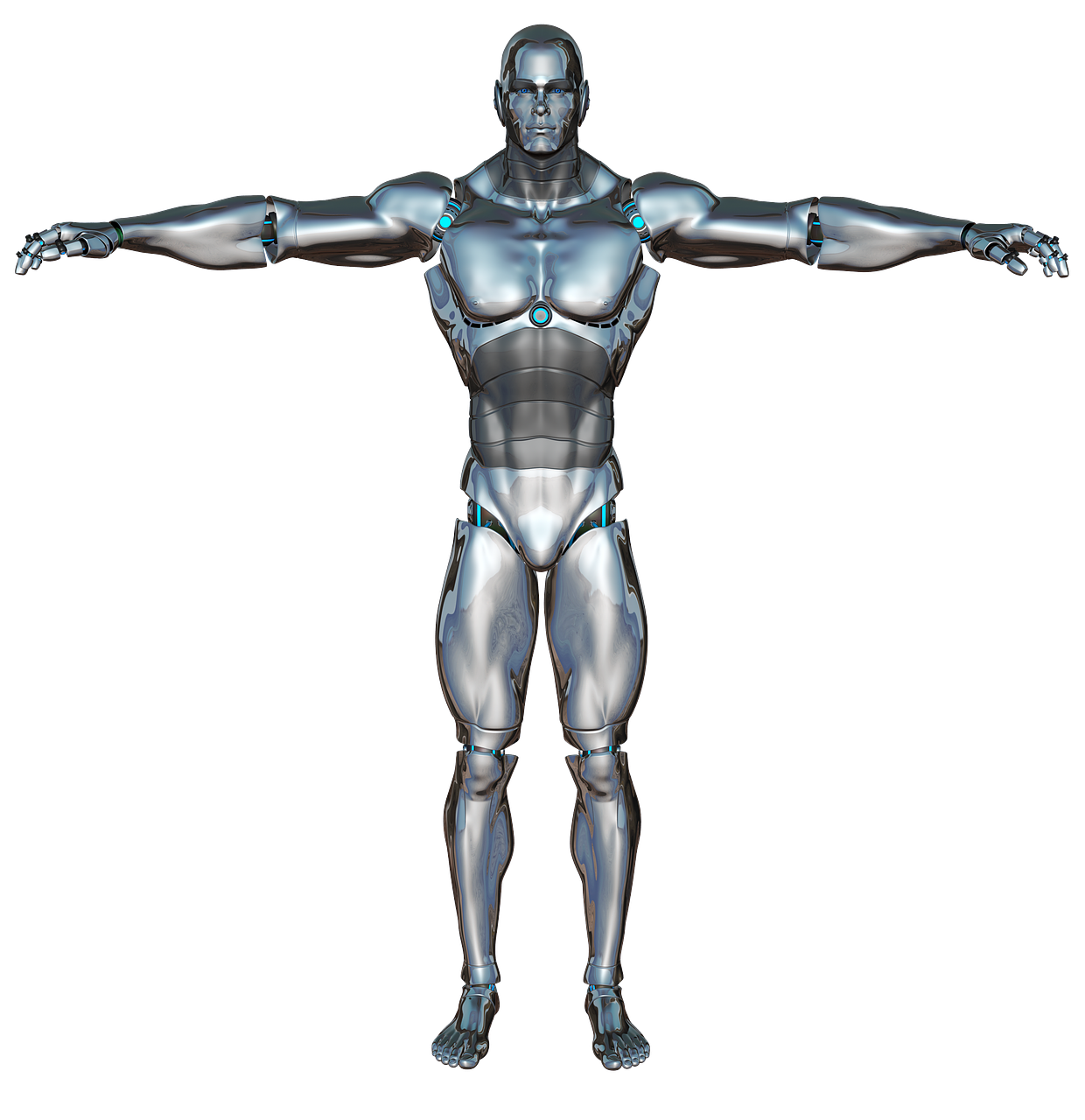 man, front, robot, cyborg, android, robotics, future, artificial intelligence, blue, silver, isolated, sci-fi, science fiction, robot, robot, robot, robot, robot, cyborg-320270.jpg