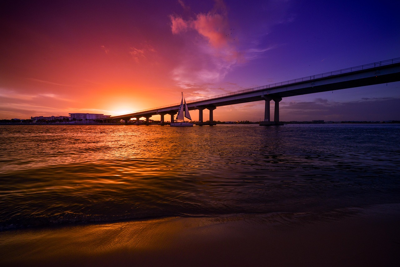 orange beach, nature, alabama, bridge, sunset-3528800.jpg