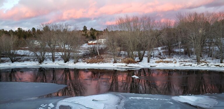 river, frozen river, winter, sunset, dusk, nature, canada, new brunswick, marysville, nashwaak-4810420.jpg