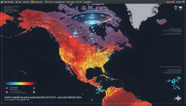 UFO sighting over the Canadian Rockies representing documented UAP reports in Canada