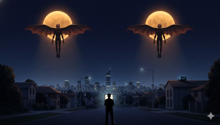 2019 Brisbane Australia UFO Encounter: Winged Hominid Entities.