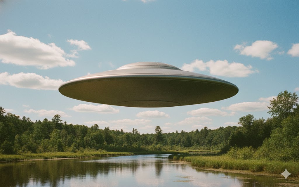 1969 Piercefield NY UFO Sighting Gunmetal Grey Disc over Raquette River