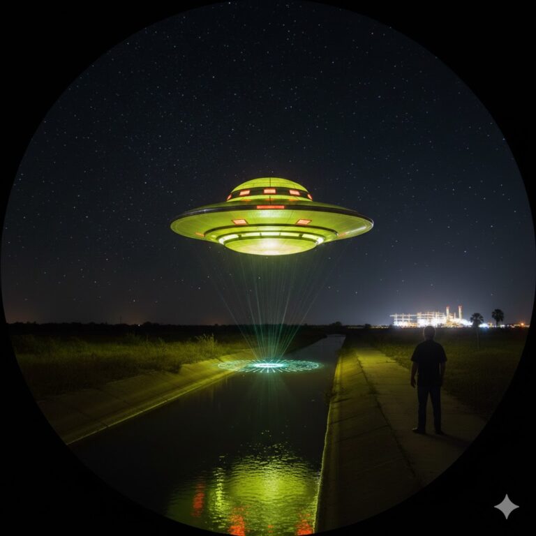 "1994 Lake Okeechobee UFO straw hat craft CE-5 encounter