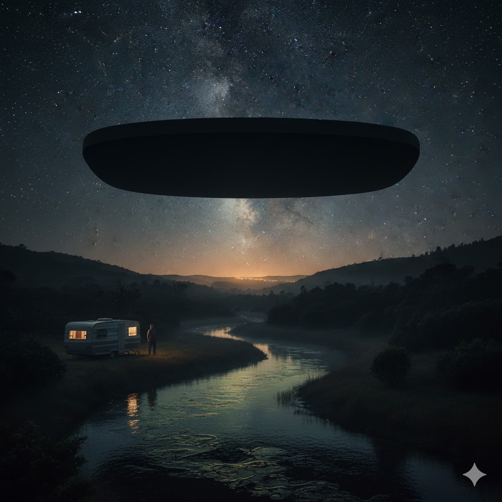 1994 Victoria Australia blackout triangle UFO over caravan park