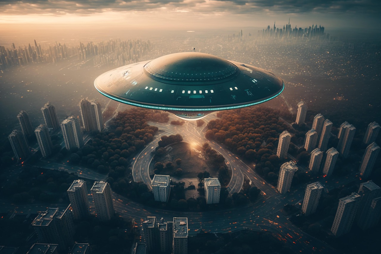 alien, ufo, spaceship, city, metropolis, buildings, sci-fi, ufo, ufo, ufo, ufo, ufo-7784670.jpg