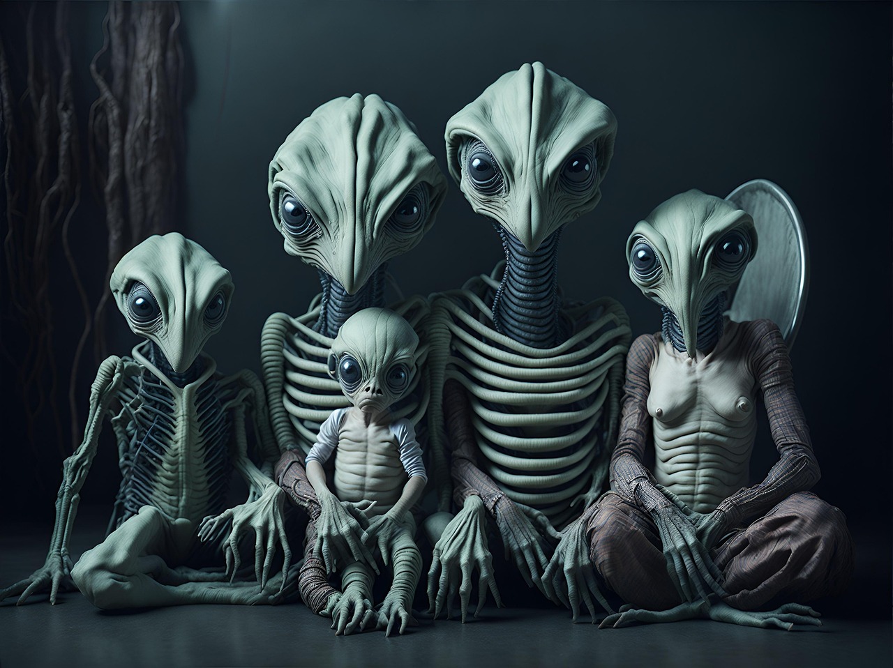 ai generated, aliens, family, mother, father, child, together, parenthood, parents, future-8169274.jpg