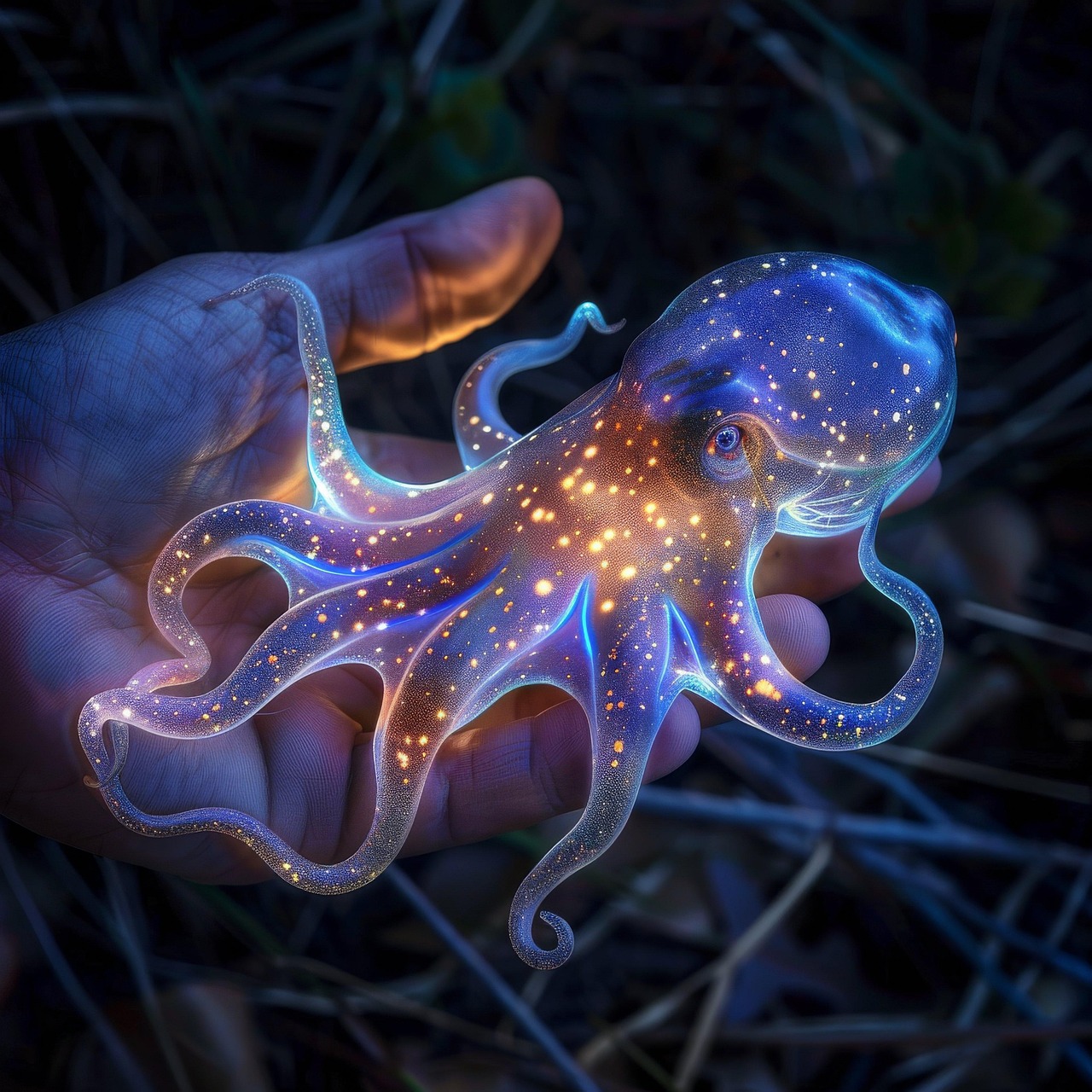 Bioluminescent extraterrestrial creature from a historical UFO sightings database, representing 2019 UAP disclosure history.